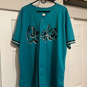 Teal Quakes Baseball Jersey